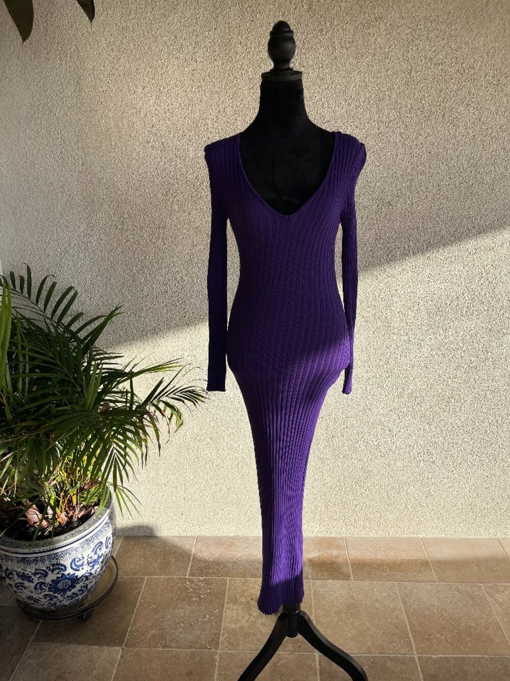 Form Fitted Purple Dress